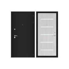 Входная дверь Labirint CLASSIC шагрень черная 01 - Сандал белый